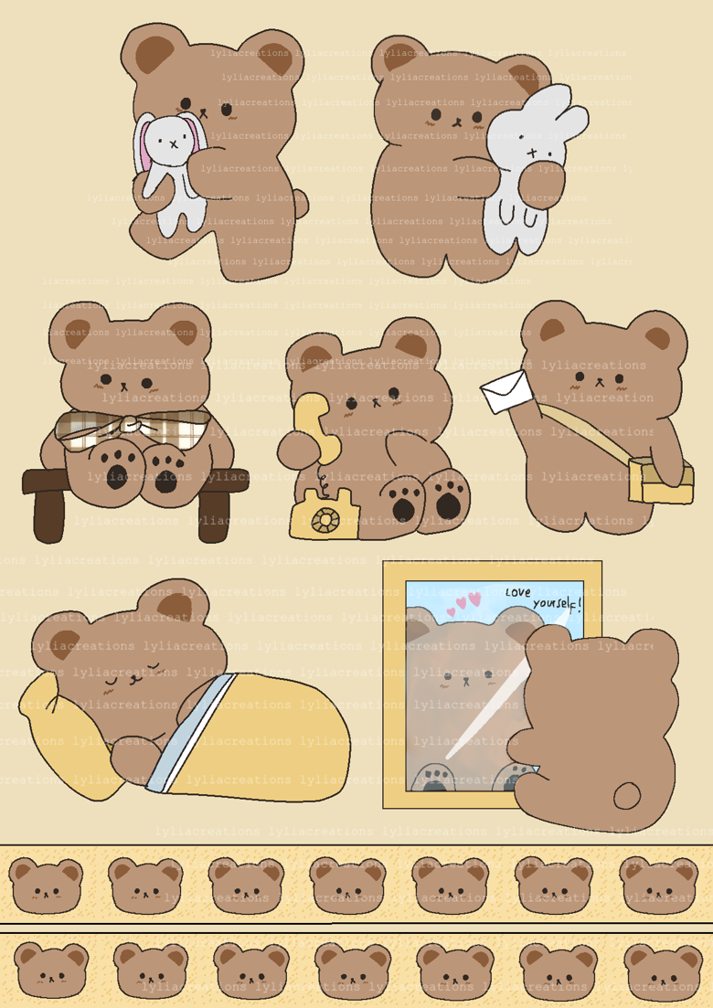 Transparent Bear Stickers
