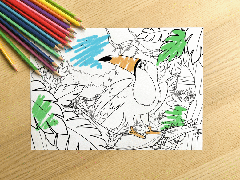 toucan coloring page