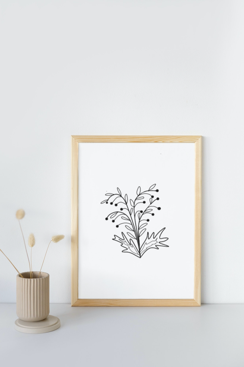 Minimalist Plant Wall Art Instant Download for your Home Decor ...