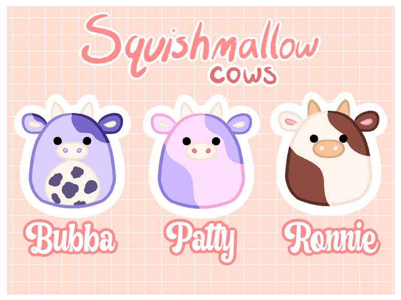 Pink Cow Squishmallow Sticker – HappyPlanGirls Designs
