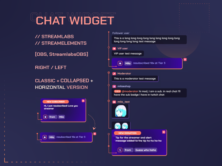 Twitch Chat Widget | Streamlabs & Streamelements | Vertical ...