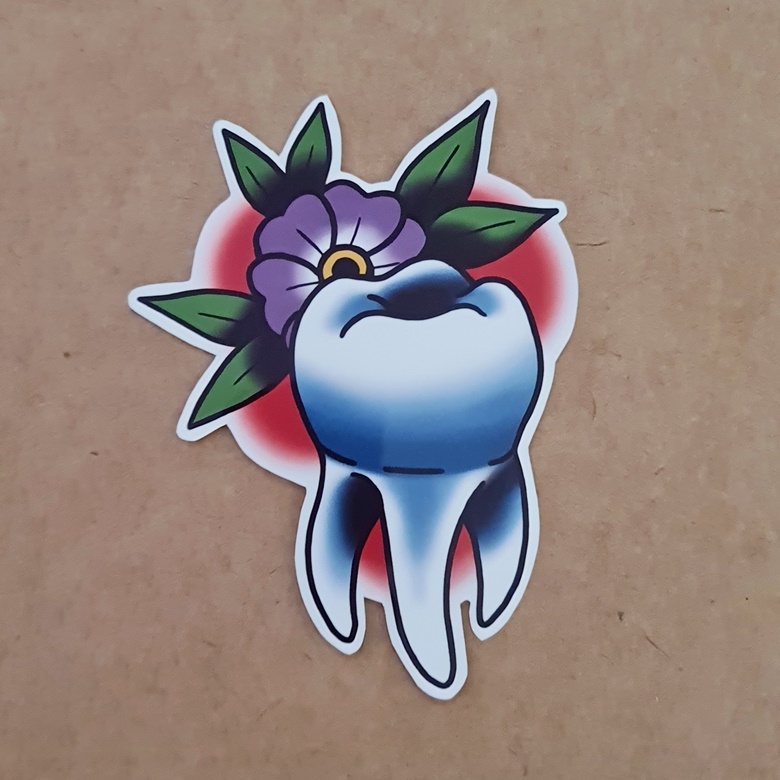 Tattoo Tooth Sticker Decal Handmade Homemade Witch Goth Spooky Aesthetic  Tattoo Art Flash Old School Traditional Neotraditional - steff bonesugar's  Ko-fi Shop - Ko-fi ❤️ Where creators get support from fans through