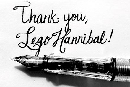 Thank you, LegoHannibal!