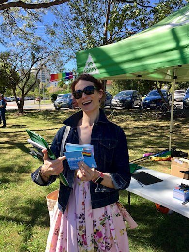 Out campaigning for Marriage Equality in 2017