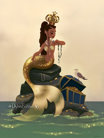 Mermaid with Treasure Chest