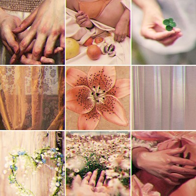 moodboard for “forget-me-not”