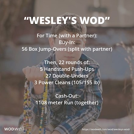 Wesley's WOD - a Memorial