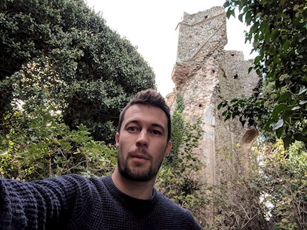 Me in the ruin of Billockby Church, Norfolk