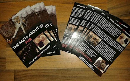 Cardiff Animal Rights leaflets