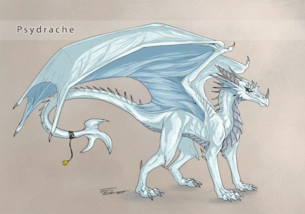 Psydrache - cell shaded concept sketch