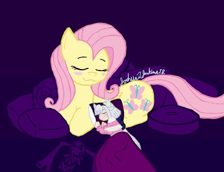 Kanna snuggles with Flutters