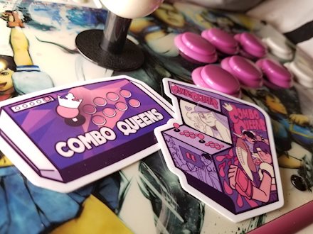 Combo Queens Fightstick and Arcade Cab Stickers!