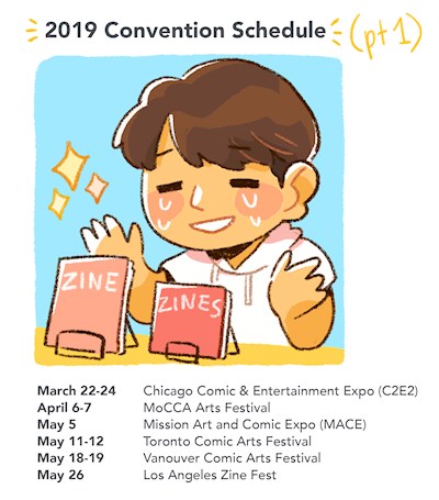 Cynthia's 2019 convention line-up!