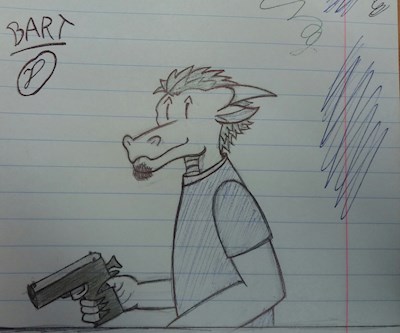Bart with a gun