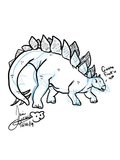 Stegosaurus (Doodle Request for Michelle!)
