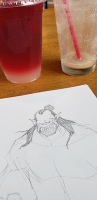 More coffee and sketching.