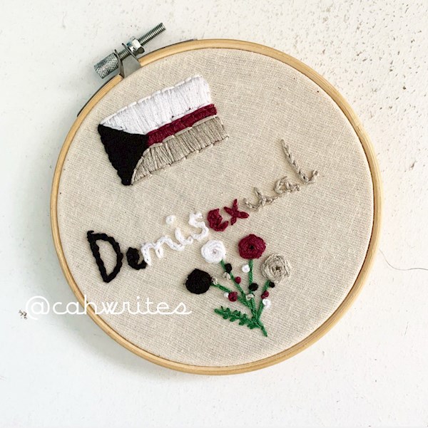 Demisexual Pride Embroidery Hoop