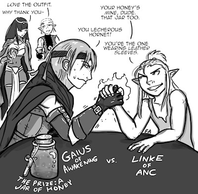Ko-Fi Reward: Linke vs. Gaius, for Lexyr