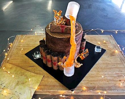 Whisky and Cigars cake