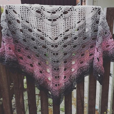 Grandma & Virus shawl for Etsy. [Martha Needle]
