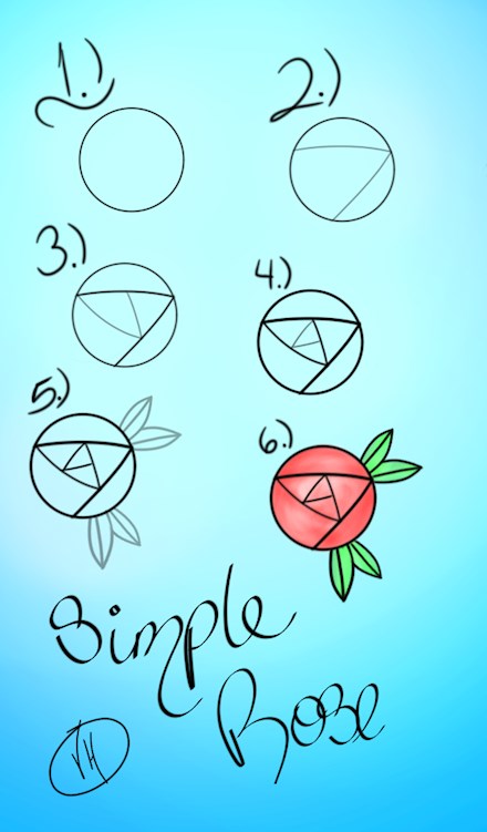 A simple rose in six steps