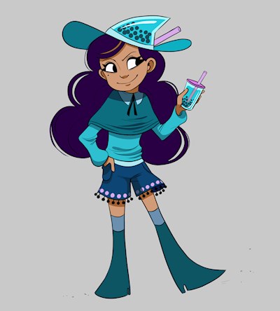 Blue Boba Witch