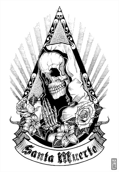 Featured image of post Pencil Santa Muerte Drawing