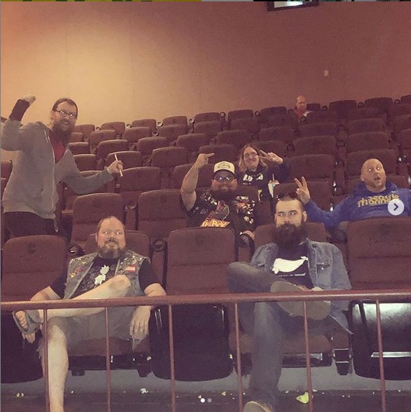 The AU crew screening the new Hellboy movie!