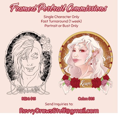'Framed' Portrait Commissions!