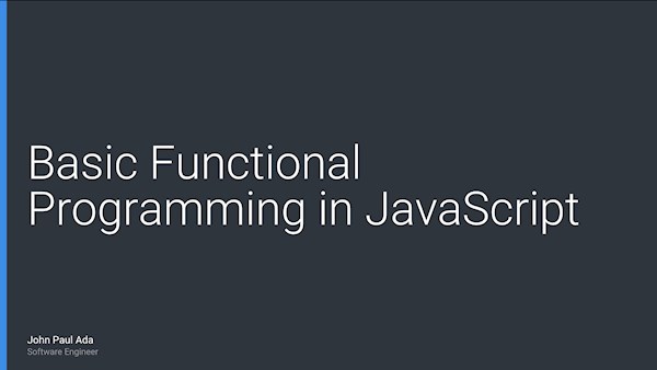 Basics of Functional Programming in JS [Filipino]