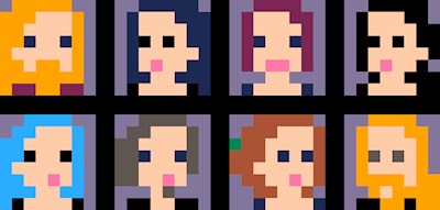 Pixel Art Portraits (8x8 Pixels)