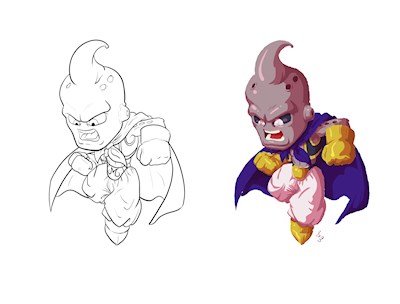 Chibi Majin Buu by ideo  Chibi dragon, Dragon ball art, Chibi