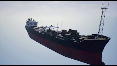 Post-apocalyptic oil tanker