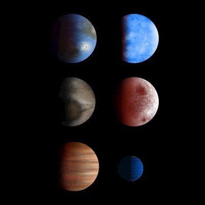 Graphic Asset example : Planet Pack 1