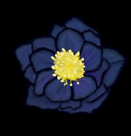 A Flower in Blue
