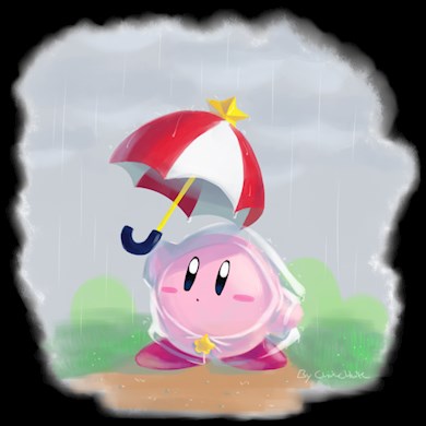 Kirby_Raining