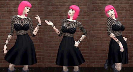 Sims 4 No Secrets Fishnet Dress