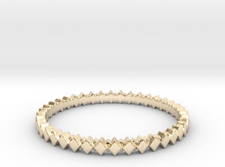 Rhombus Double-Layer Band Ring