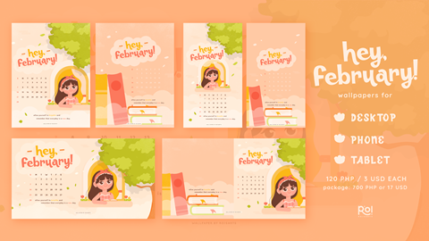 ꒰ Hey, February! wallpapers for 3 USD꒱ 