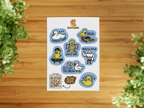 Duck Sticker Sheet