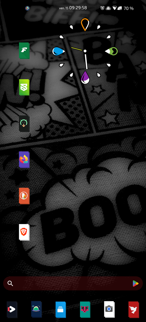 Icons and widget from ALTESS icon pack 