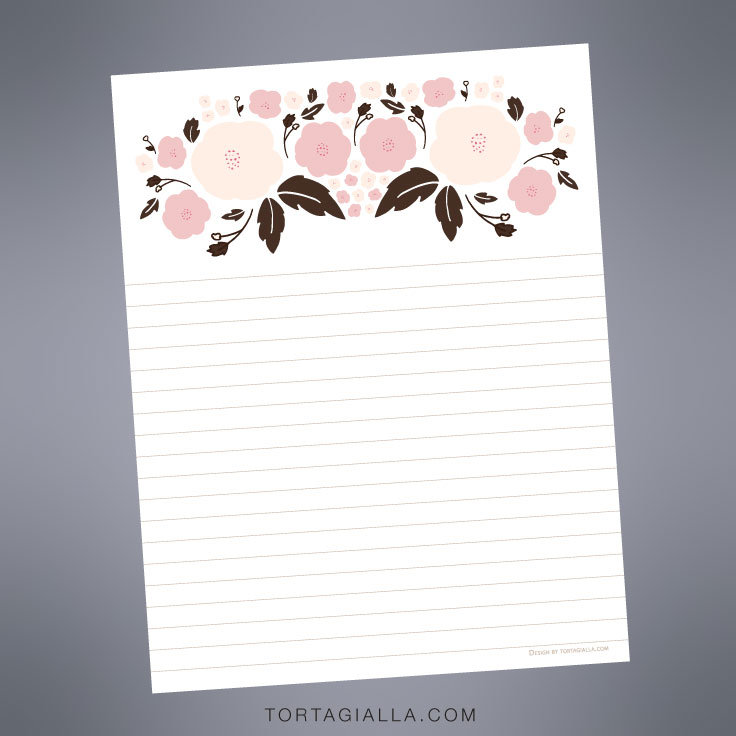 BLOG FREEBIE: Fall Floral Stationery Paper