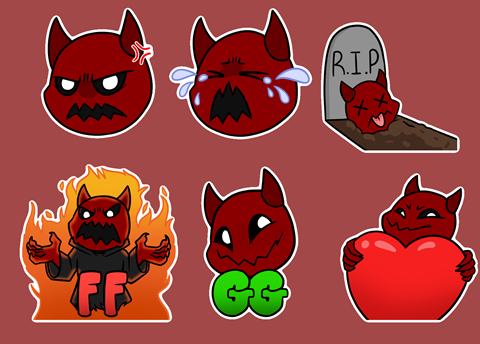 Commission - Emotes for UnknownDemon
