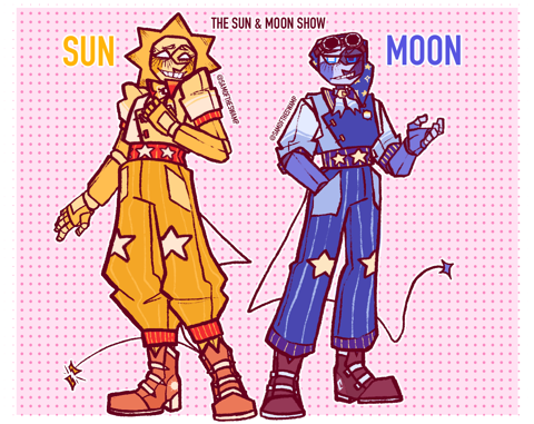 Sun and Moon Show & Lunar and Earth Show Designs