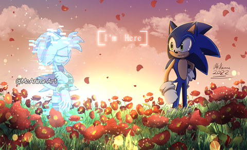 Sonic x Amy 3 Acrylic Charm - McAnime Art's Ko-fi Shop