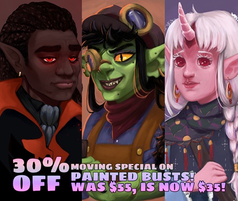 SPECIAL ON CHARACTER BUSTS! NOW $35!