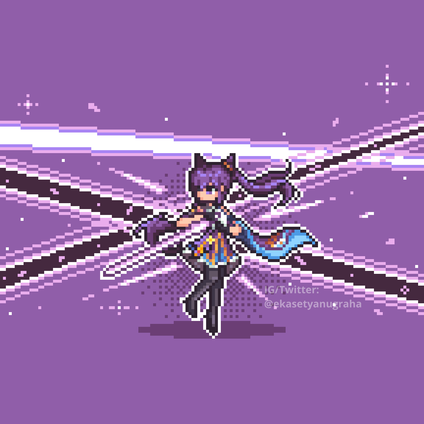 Genshin Impact Pixel Art Wallpaper