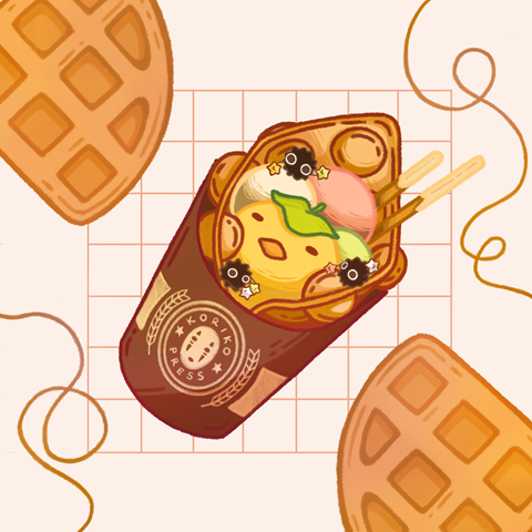 Egg Waffle and Ice Cream Duck Spirit 