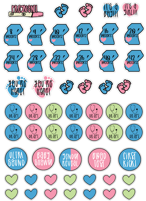 Mood Tracker Stickers – Stickers by AshleyK