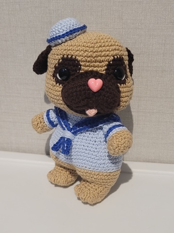 Papi the Sailor Pug (Customized)